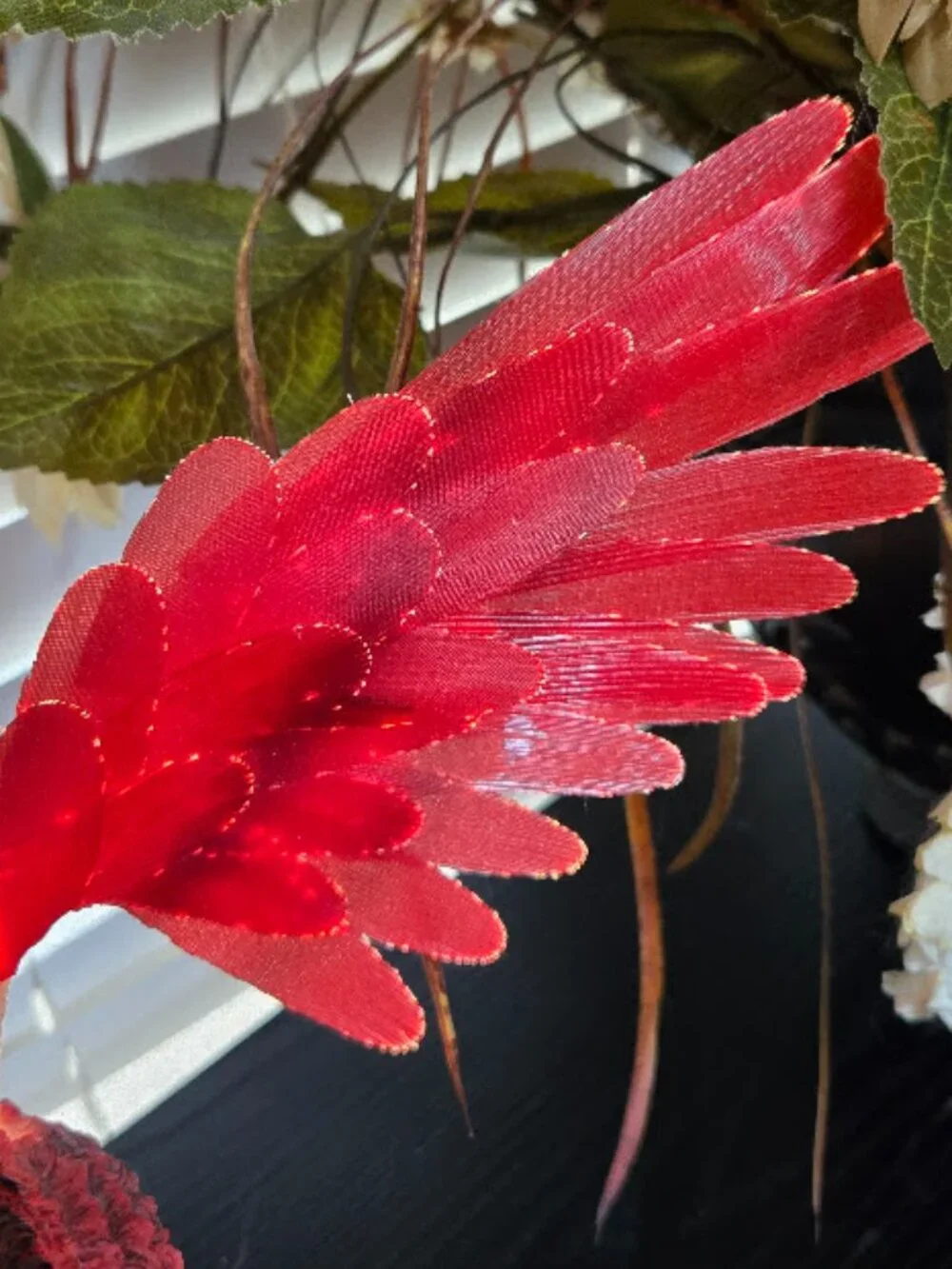 Vintage 2004 Fiber Optic Cardinal light up electric cardinal statue.